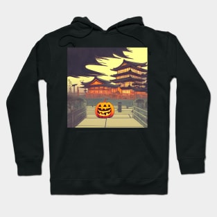 Cloudy Horror Halloween Pumpkin Traditional Palace Hoodie